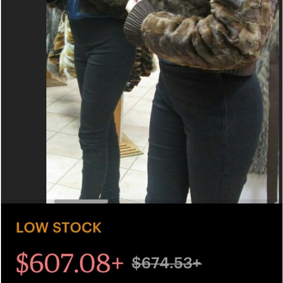 MINK sheared mink crop jacket made in Greece and features Large Hood - Picture 7 of 7